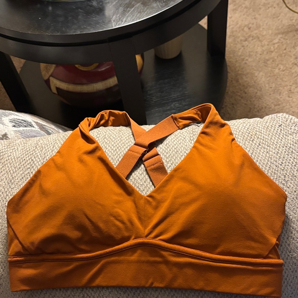 Fabletics Rust Cross-Back Sports Bra